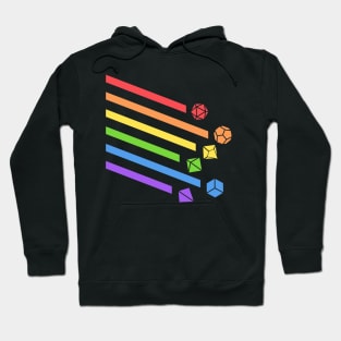 Rainbow Polyhedral Dice Set Tabletop RPG Hoodie